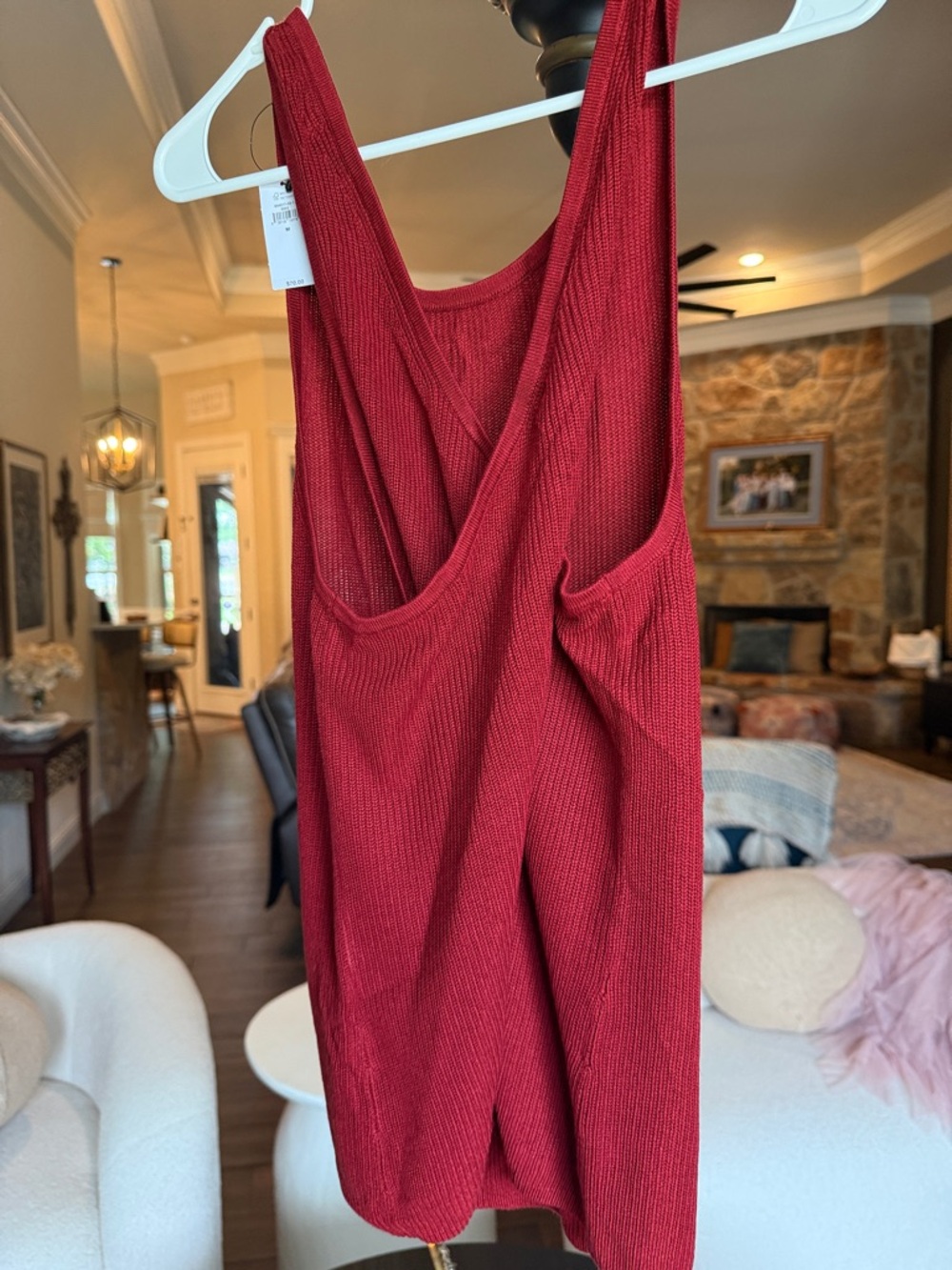 Banana Republic Red Knit Tank Top